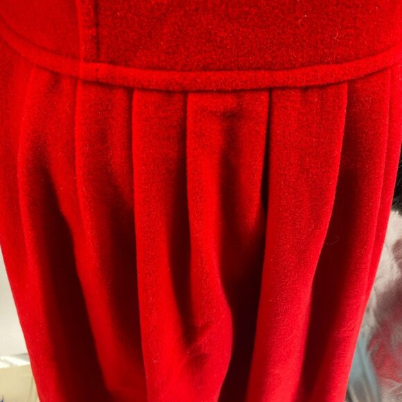 VTG Colette Wolfgang Kaiser red wool blend coat Size 6 Medium jacket long faux f - Picture 16 of 16